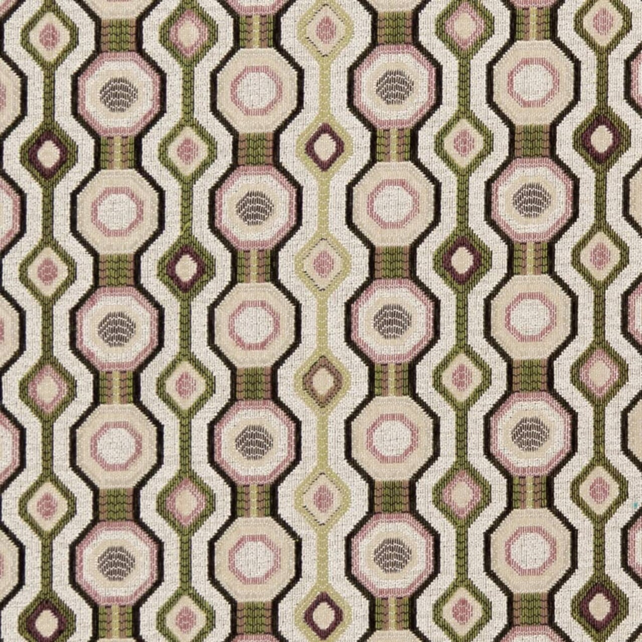 Garden - Green,purple Abstract Geometric Upholstery Fabric 54 Inches"